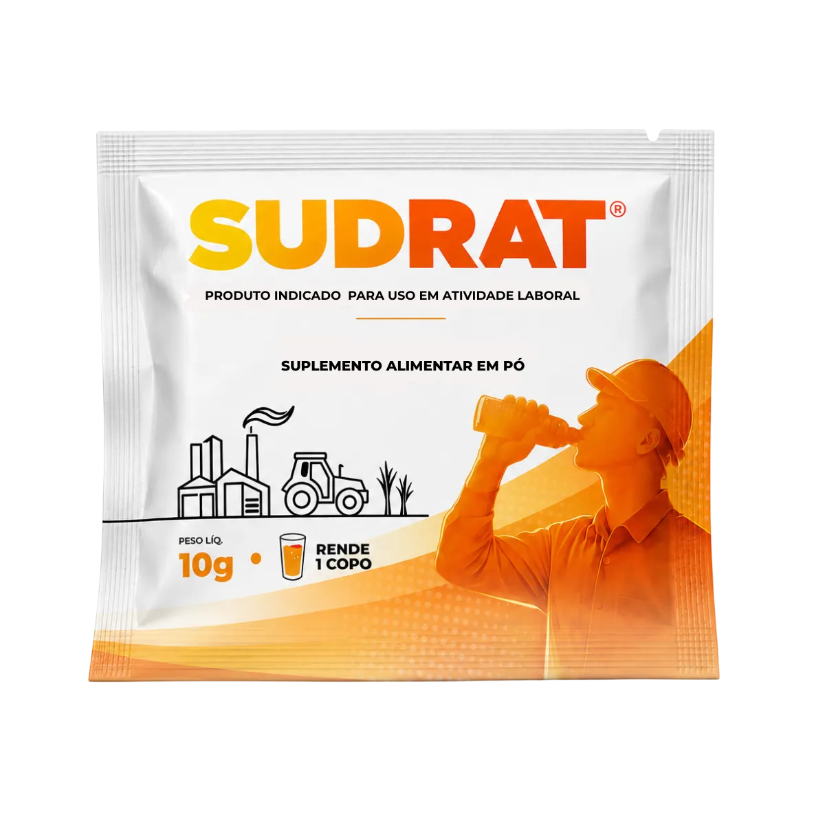 Kit 10 Sudrat Sache Eletrólito 10g - Suplemento em Pó