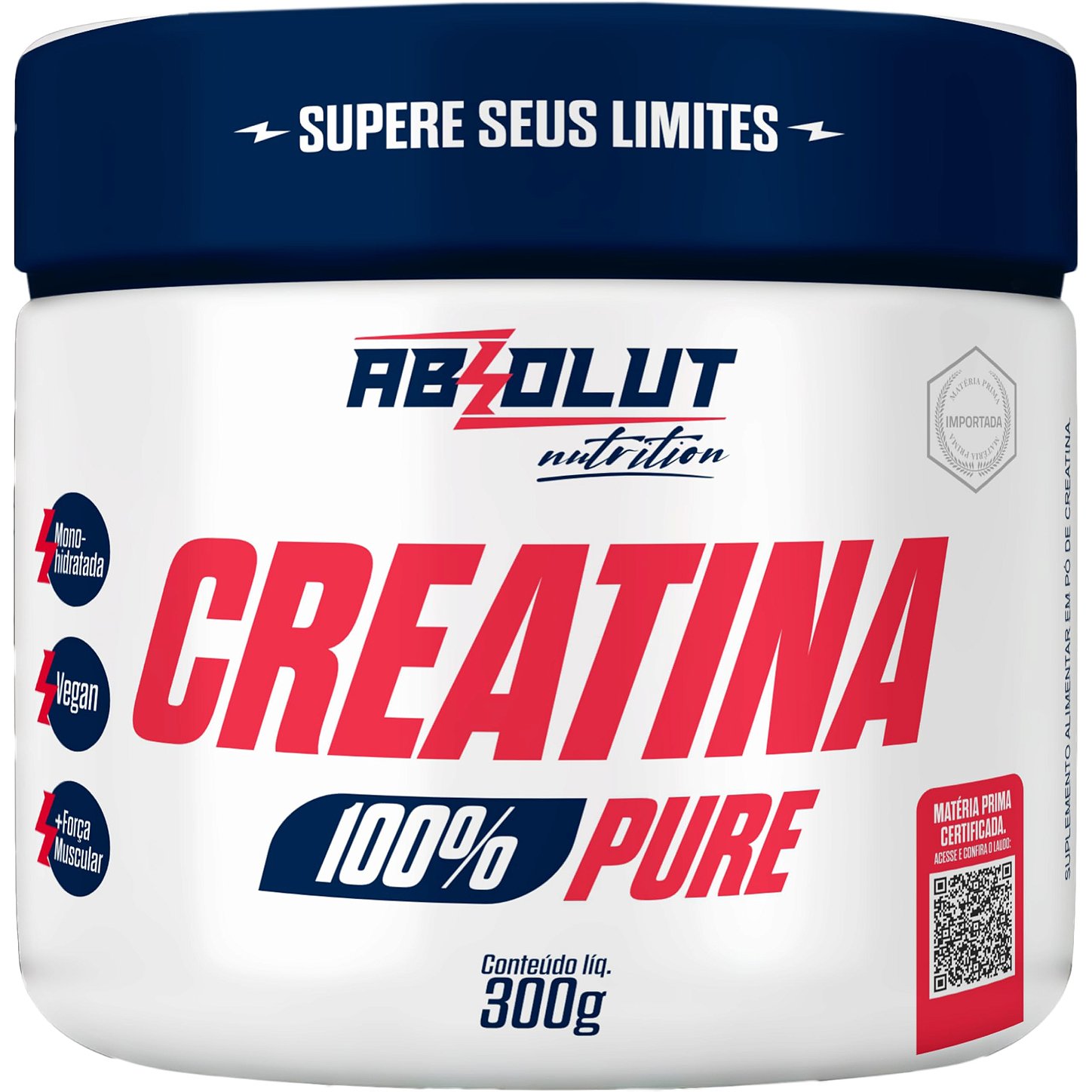 Creatina Absolut Pure 300g Micronizada