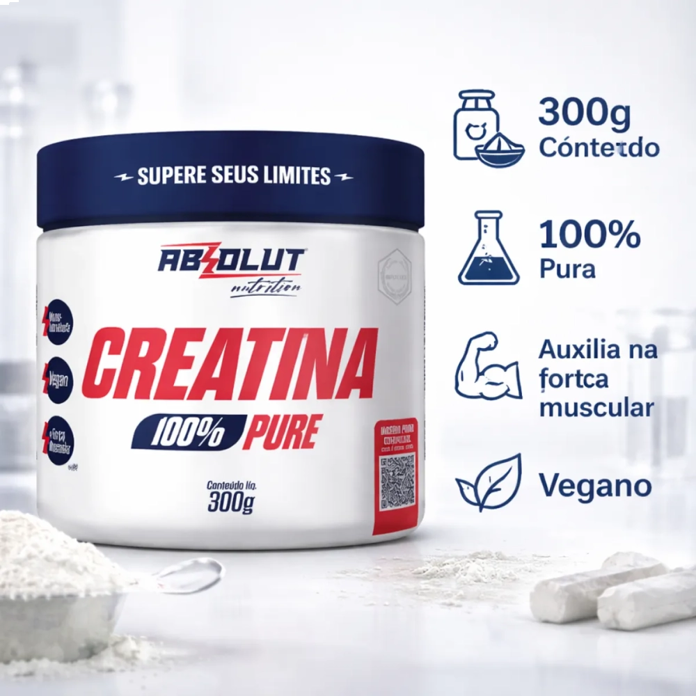 Creatina Absolut Pure 300g Micronizada