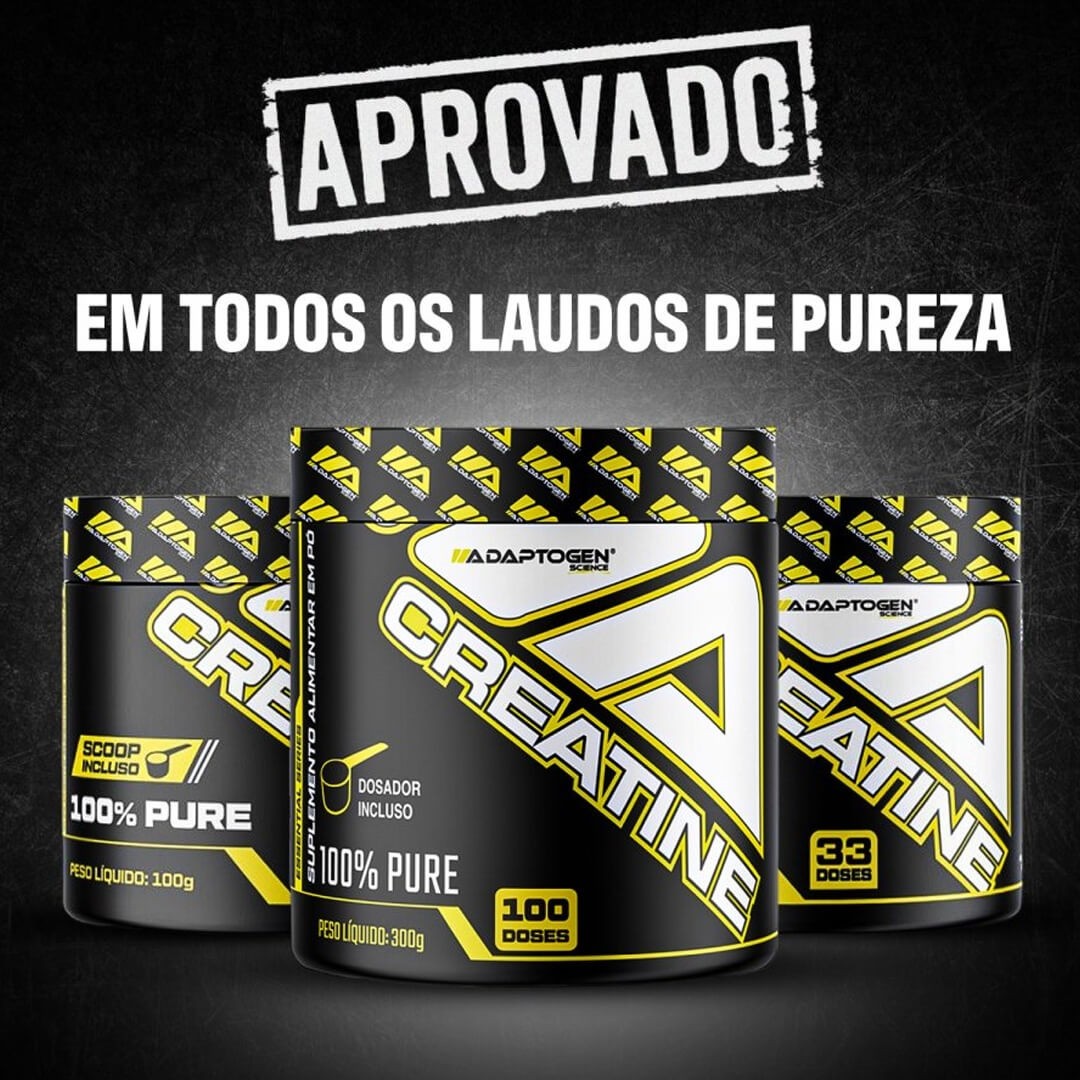 Creatina Adaptogen Pura 300g 100 doses