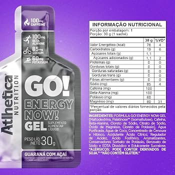 Go Energy Gel Atlhetica 10 Sachês Guaraná Açai