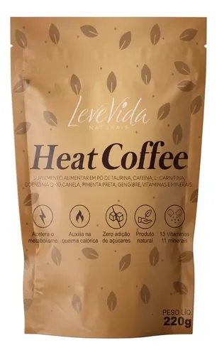 Heat Coffee 220g Café Funcional Leve Vida