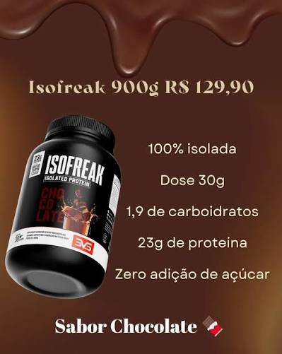Proteína Isolada 3VS Nutrition Isofreak 900g Chocolate