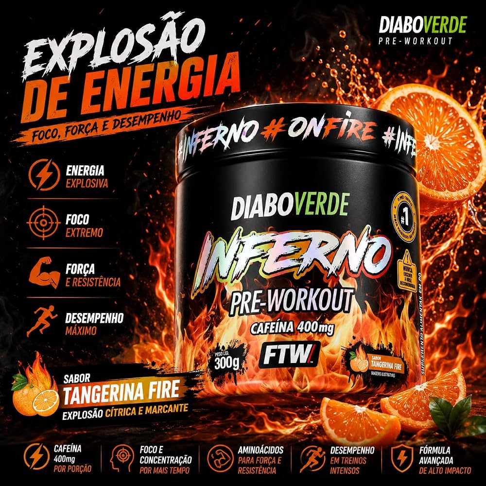 Pré-Treino Diabo Verde Inferno 300g - FTW