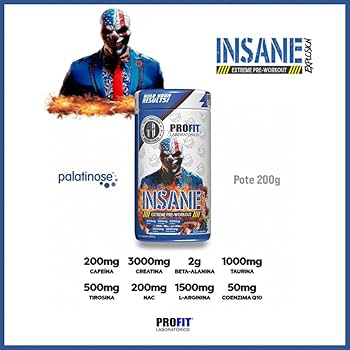Pre Treino Profit Insane Explosão de Energia - Sabor Uva