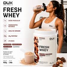 Dux Fresh Whey 900g Proteína Natural