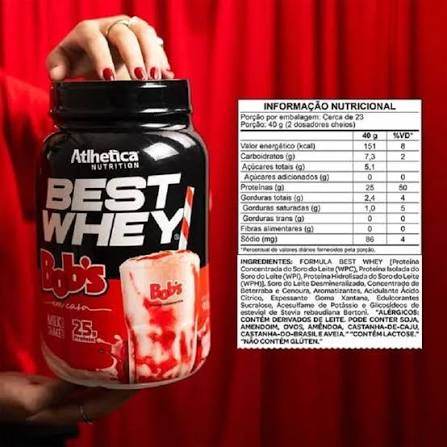 Best Whey Protein Morango Bob's 900g