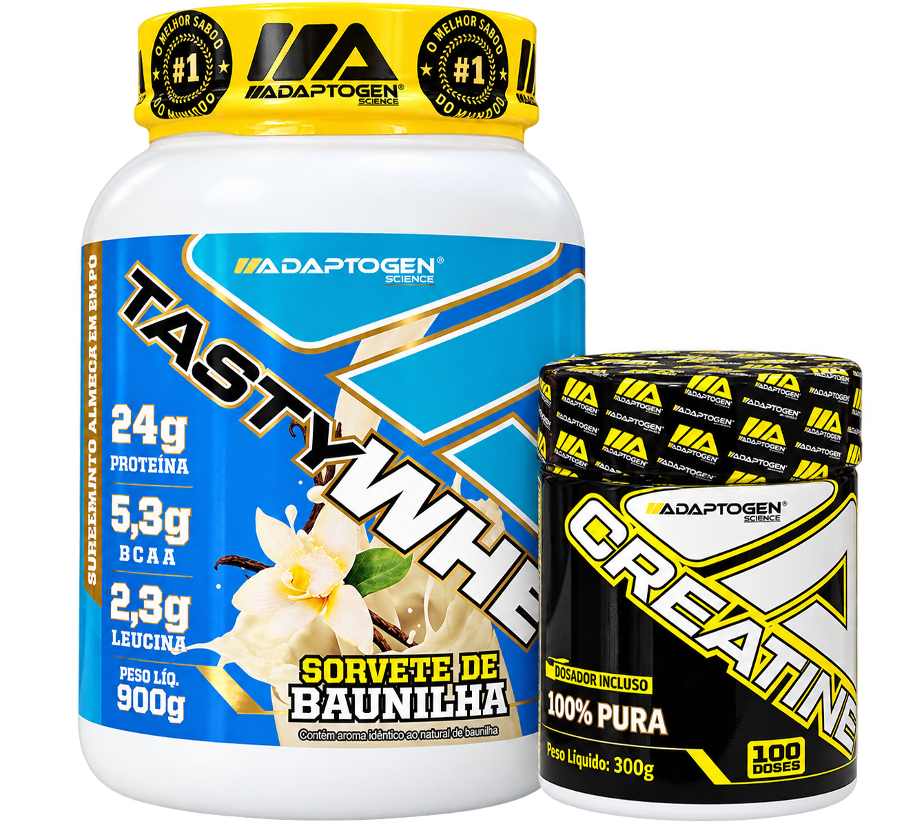 Kit Adaptogen Whey e Creatina Pura