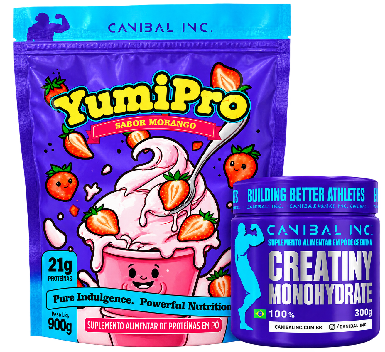 Kit Canibal Inc Proteína YumiPro 900g e Creatina