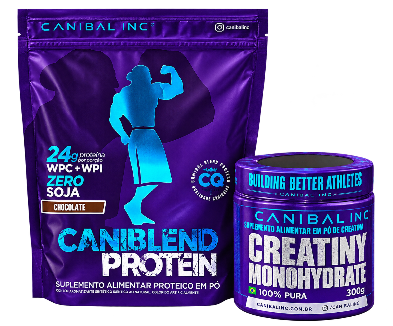 Kit Canibal Inc Whey Caniblend 900g + Creatina 300g