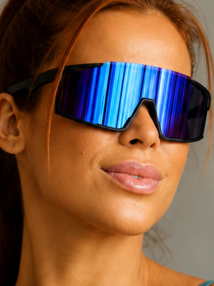 Óculos de Sol Esportivo Focus 2.0 - Azul Preto - Injetado