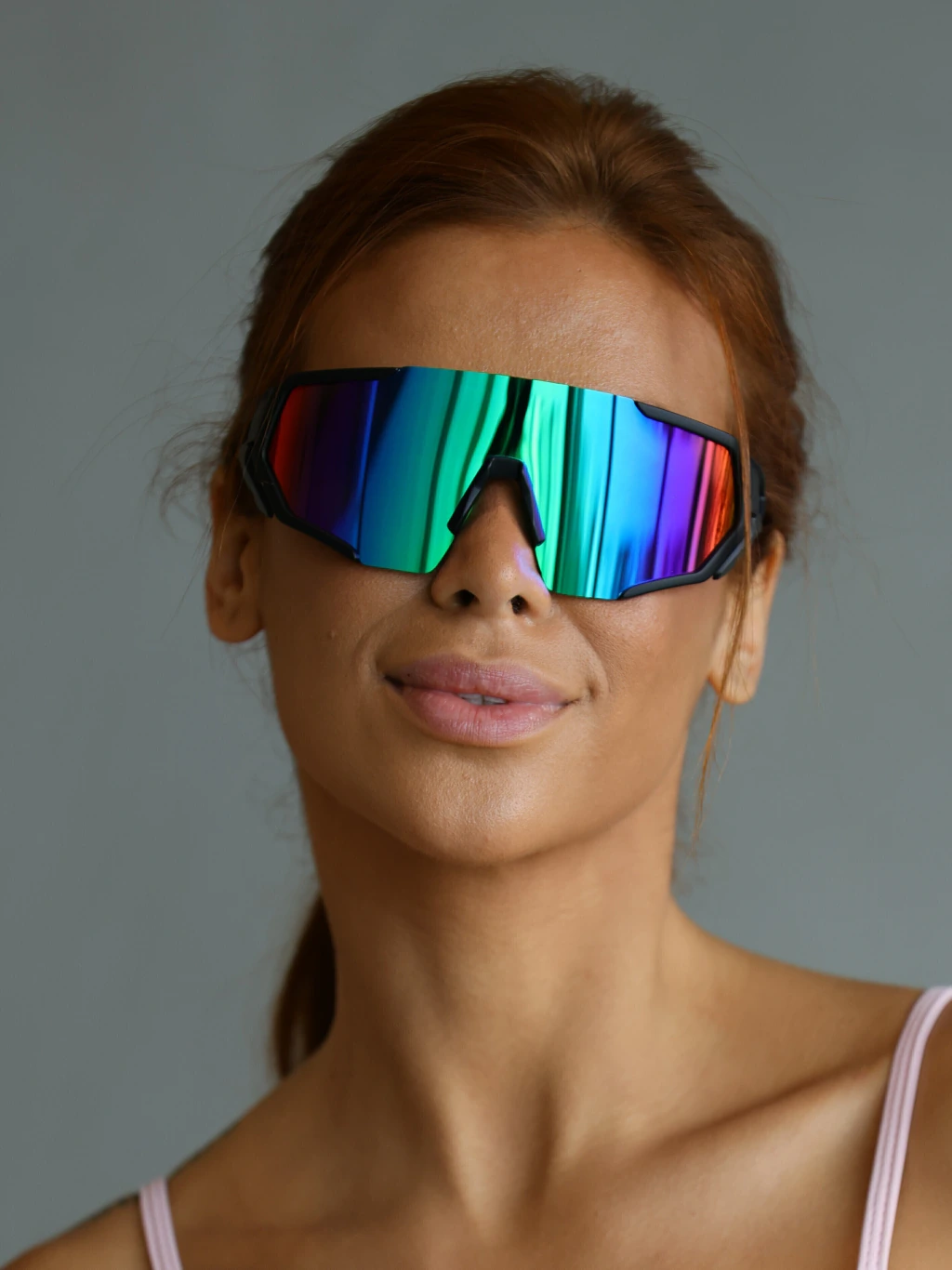 Óculos de Sol Esportivo Force 2.0 - Azul Verde Preto - Injetado