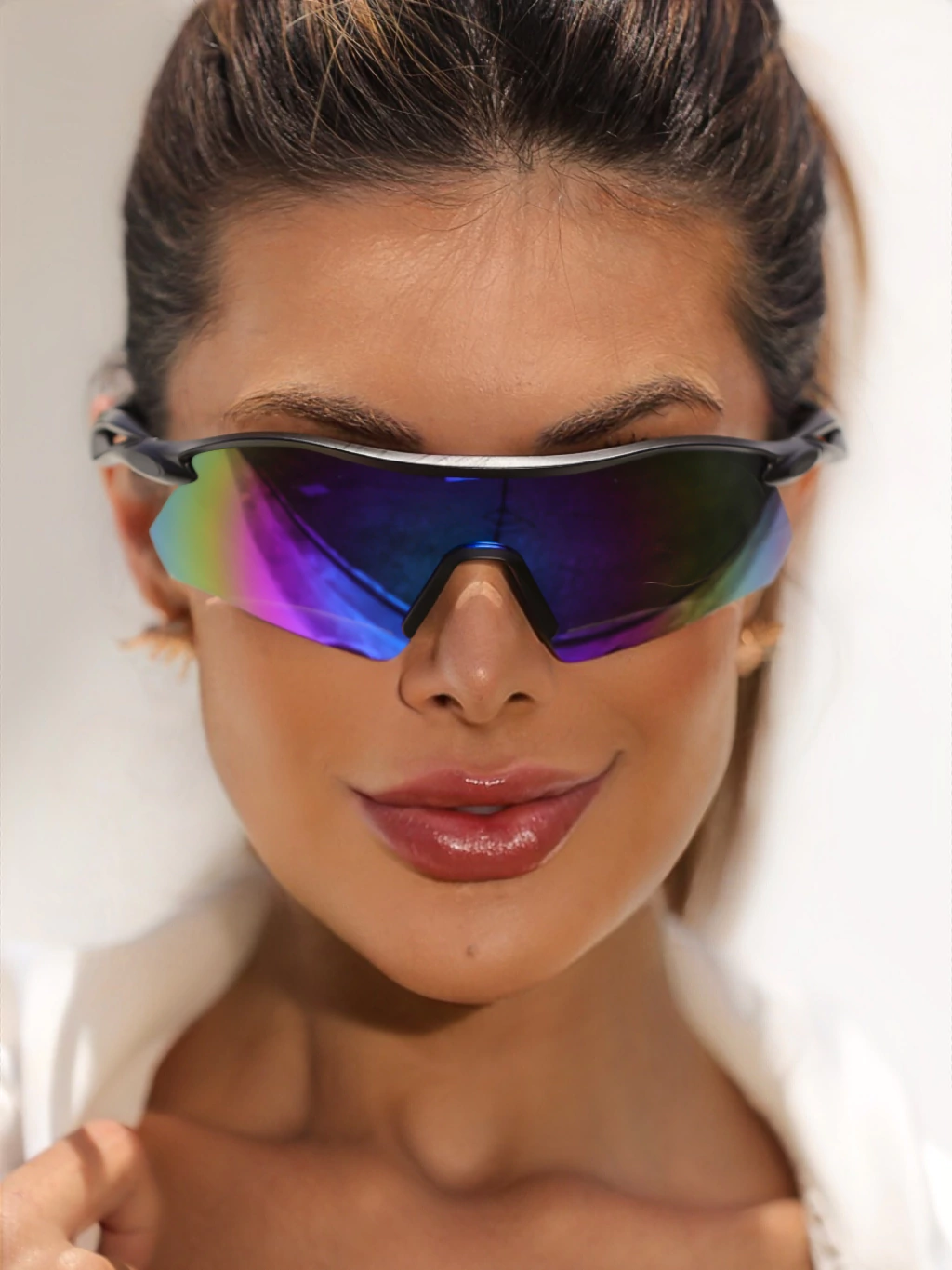 Óculos de Sol Esportivo Máscara Prime - Azul Multicolors Preto - Injetado