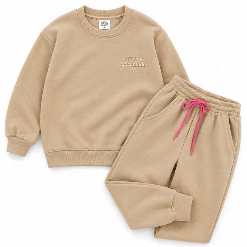 Conjunto de Inverno Moletom Menina Infantil