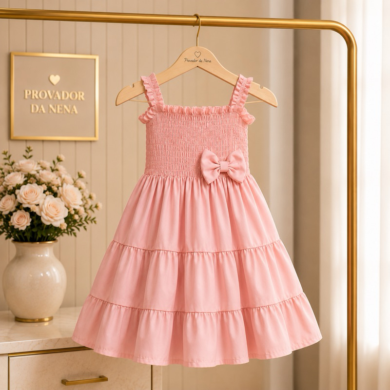 Vestido Infantil Feminino Premium - Delicado, Confortável e Elegante
