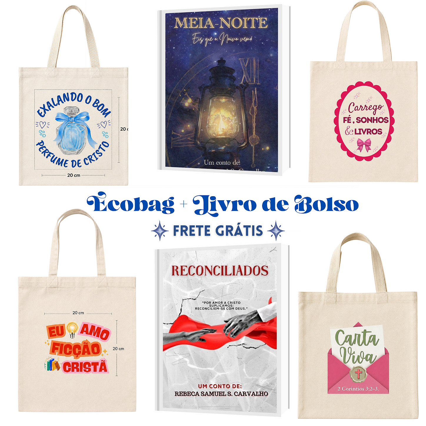 KIT Livro de bolso + Ecobag = FRETE GRÁTIS