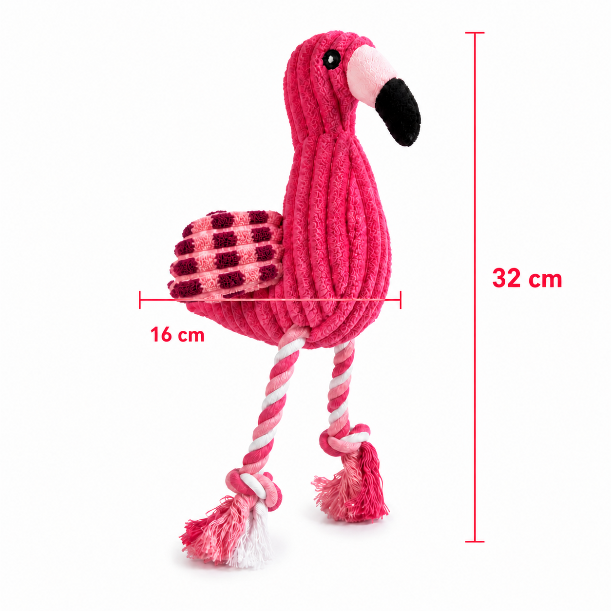 Brinquedo de Pelúcia Flamingo Resistente com Som para Cães