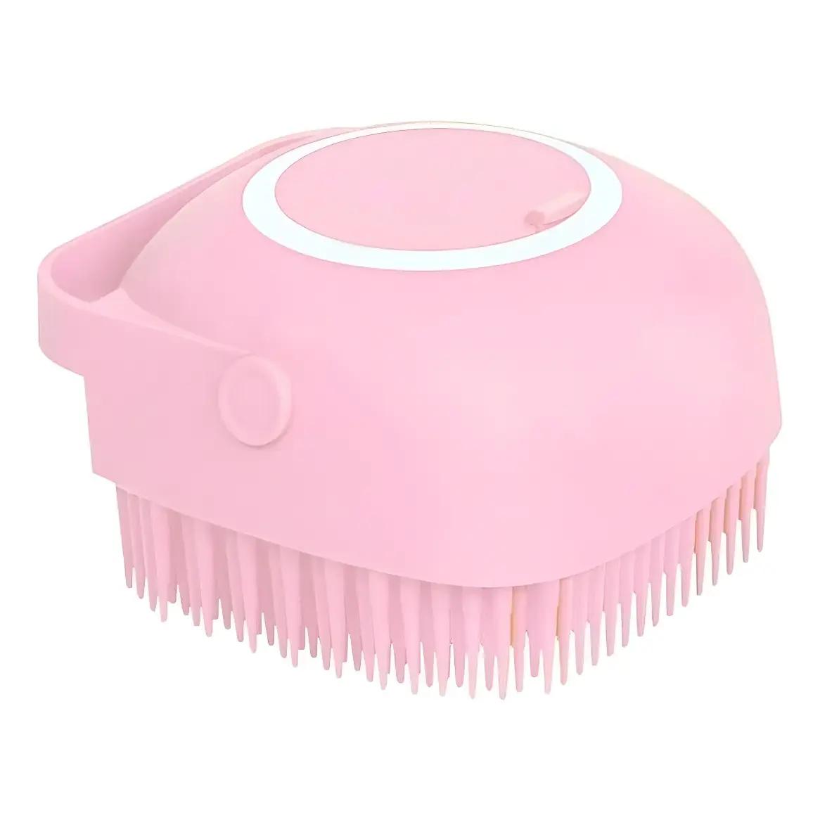 Escova de Banho para Pet com Dispenser de Shampoo