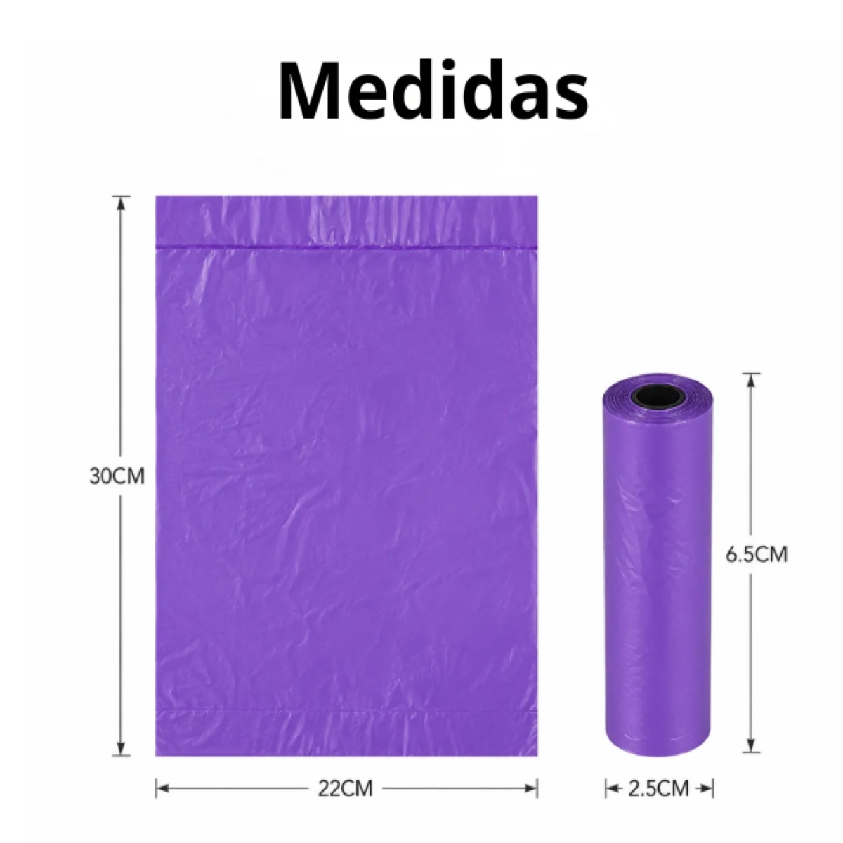 Kit 5 Pacotes 15 Rolos 225 Saquinhos Cata Caca Pet