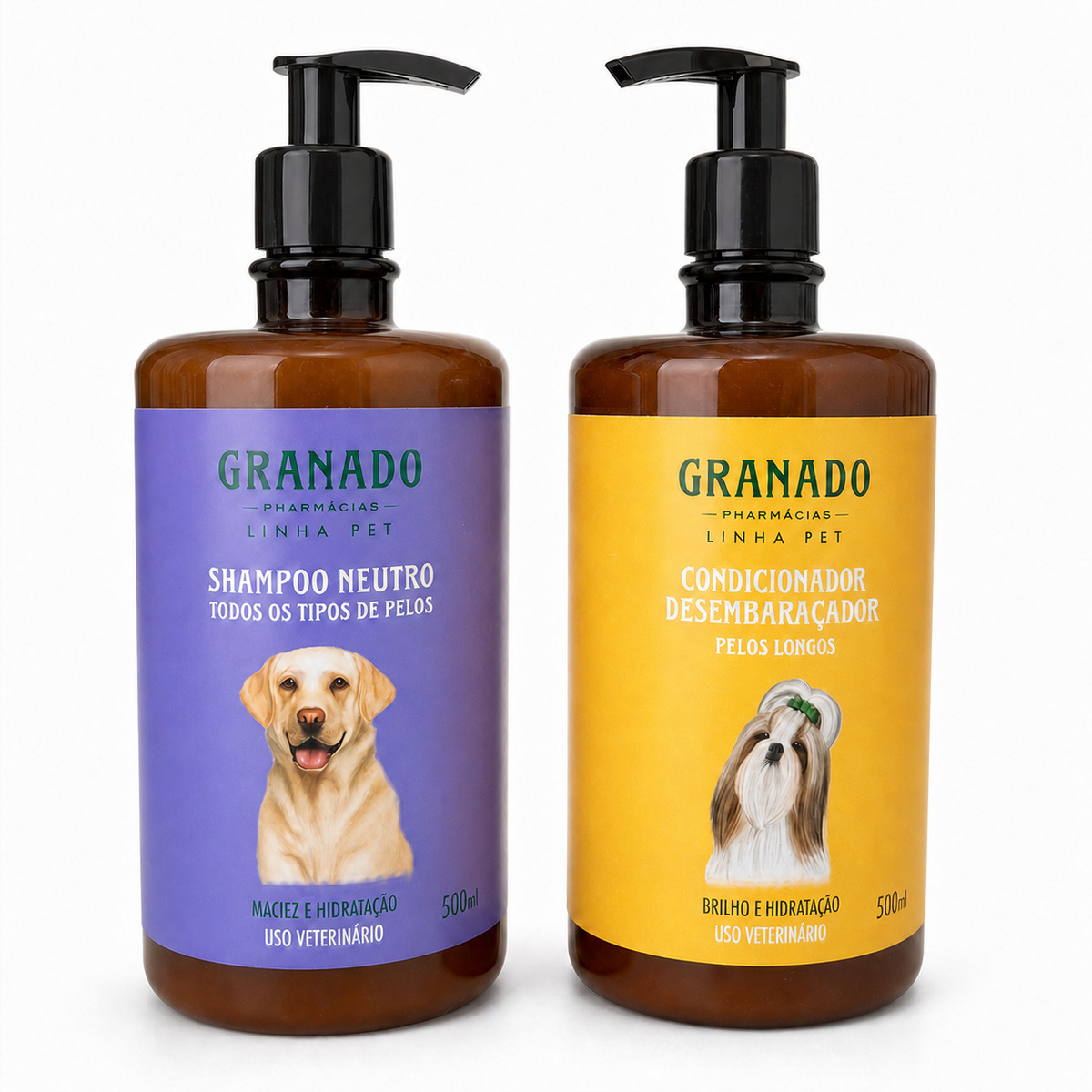 Kit Granado Pet Shampoo Neutro Condicionador Desembaraçador