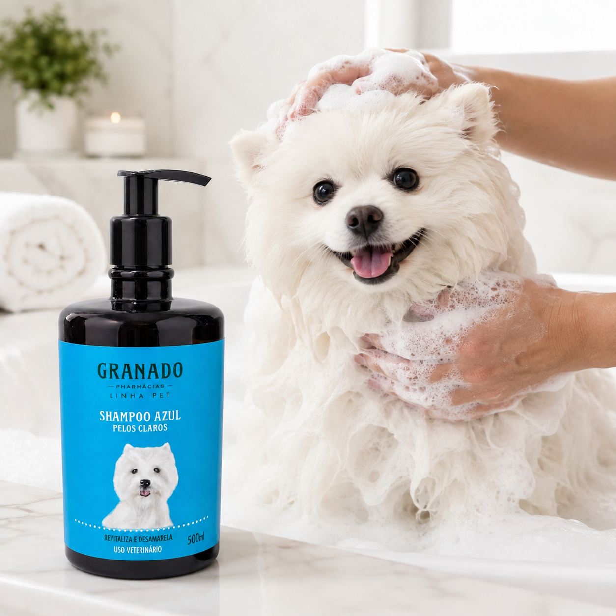 Kit Shampoo Pelos Claros + Condicionador Desembaraçador Pet