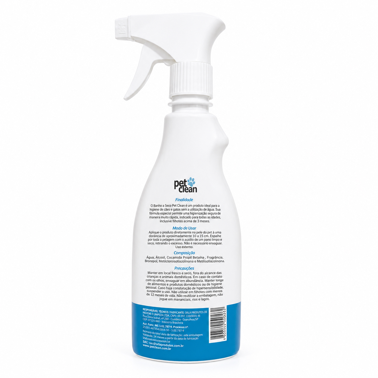 BANHO A SECO PET CLEAN 500 ML