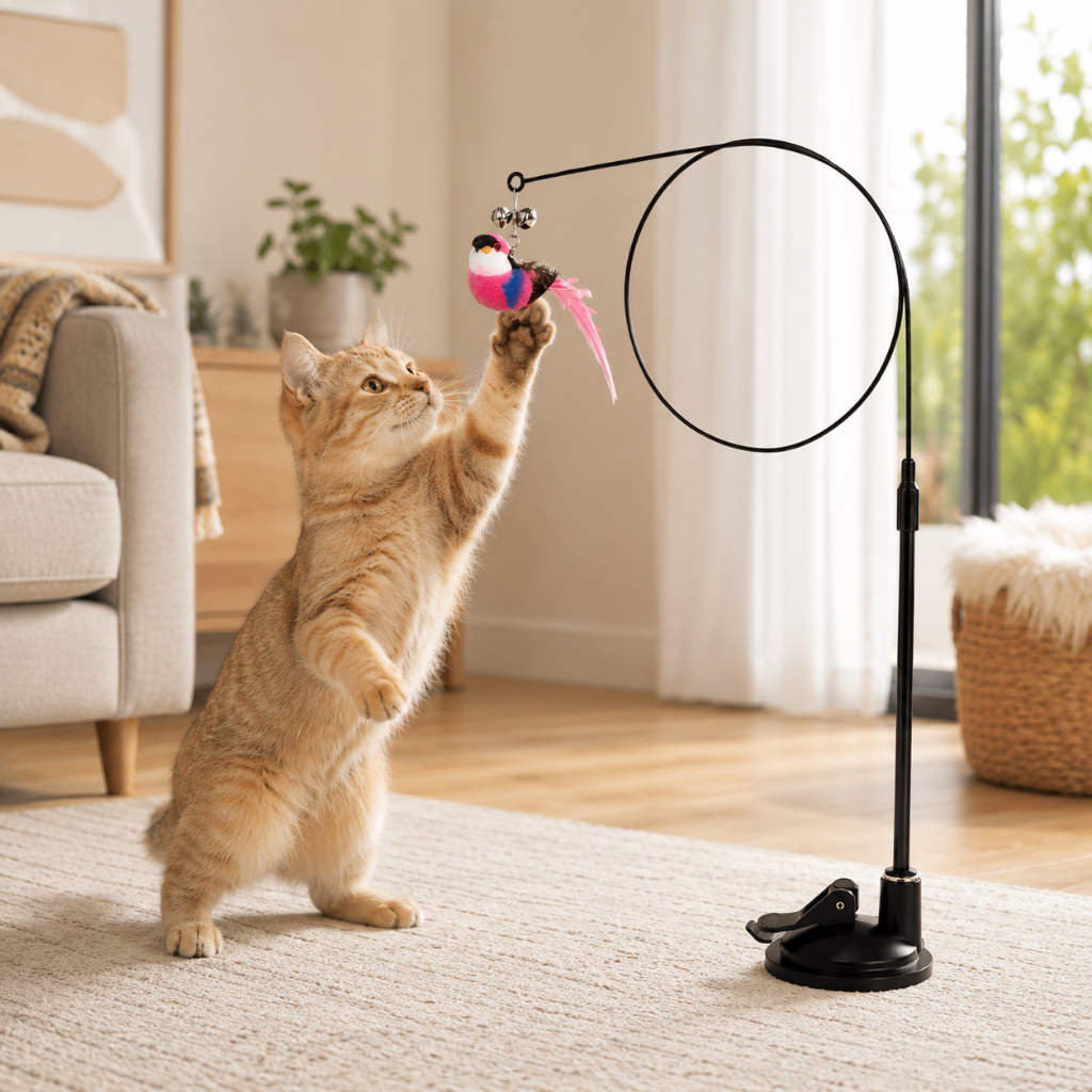 Brinquedo para Gato ventosa com Passarinho
