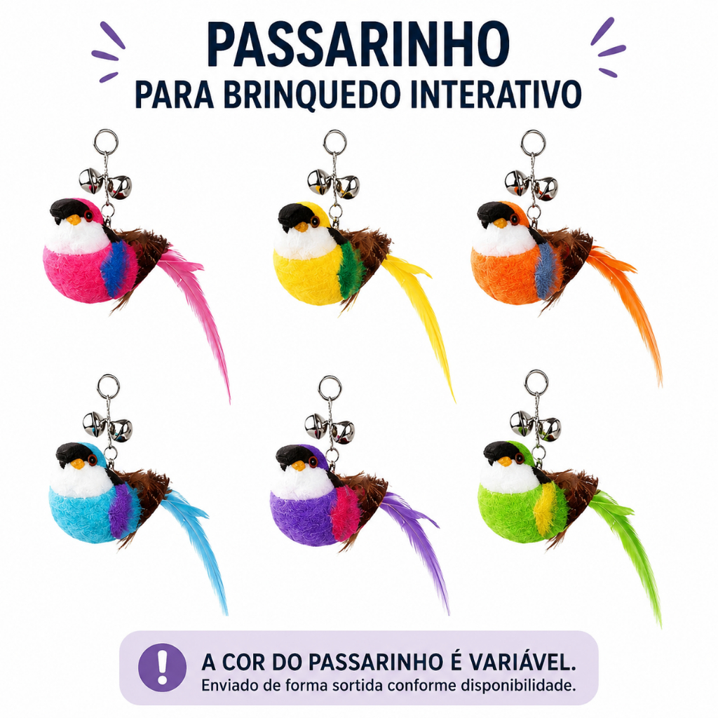 Brinquedo para Gato ventosa com Passarinho