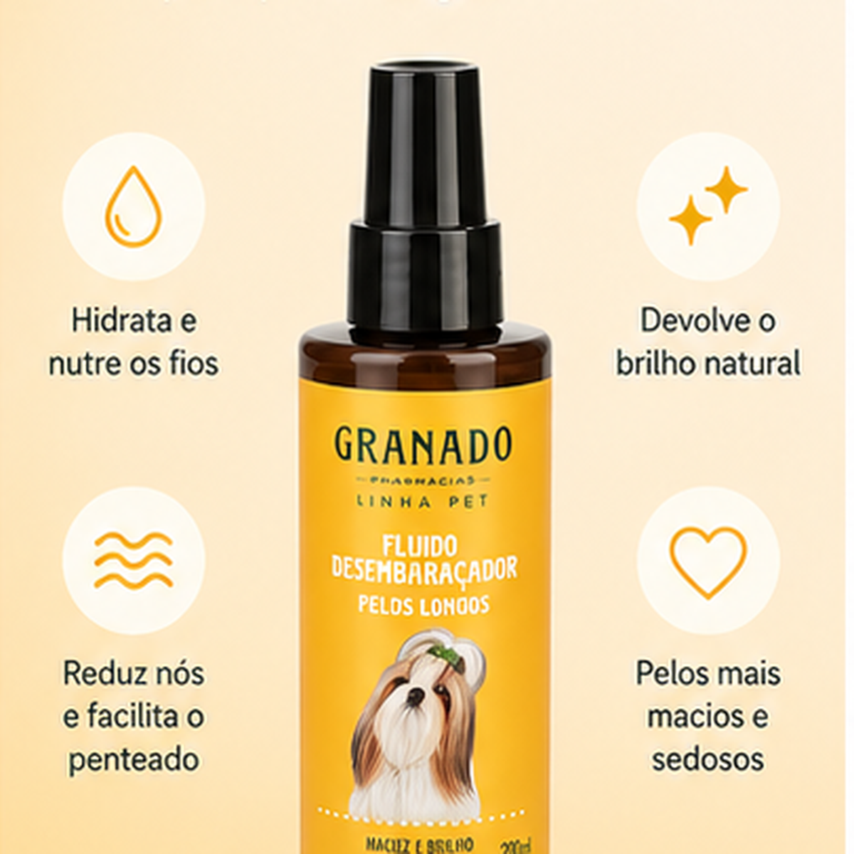Fluido Desembaraçador Tira Nós Granado Pet Cães E Gato 200ml