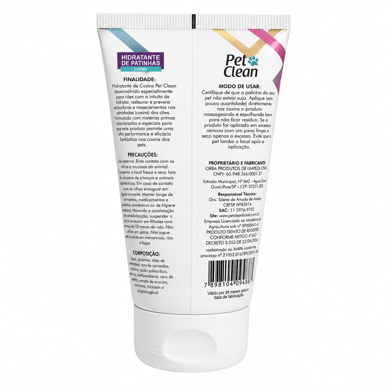 HIDRATANTE DE PATINHA PET CLEAN 150 ML