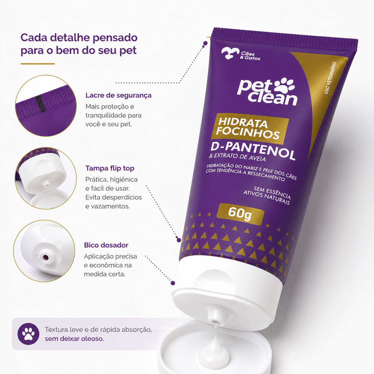 HIDRATANTE FOCINHO PET CLEAN 60 G
