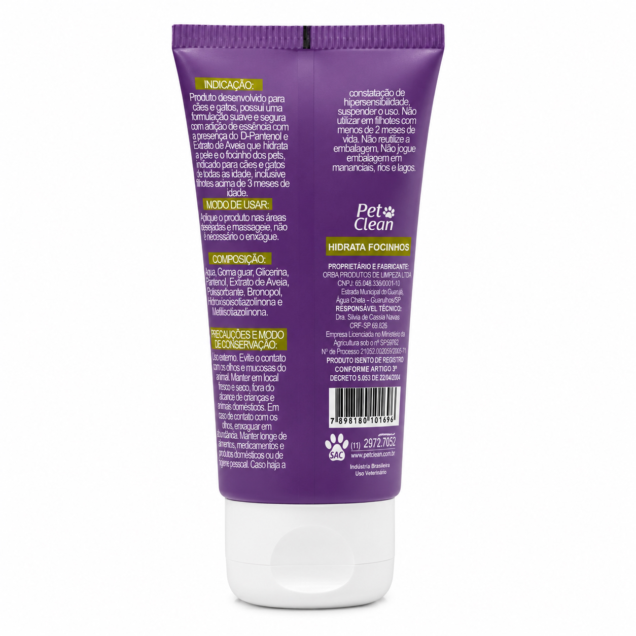 HIDRATANTE FOCINHO PET CLEAN 60 G