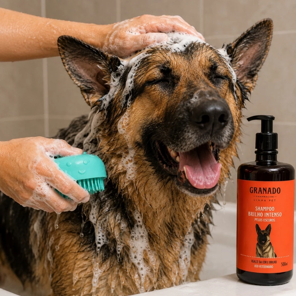 Shampoo Granado Pet Brilho Intenso Pelos Escuros 500ml