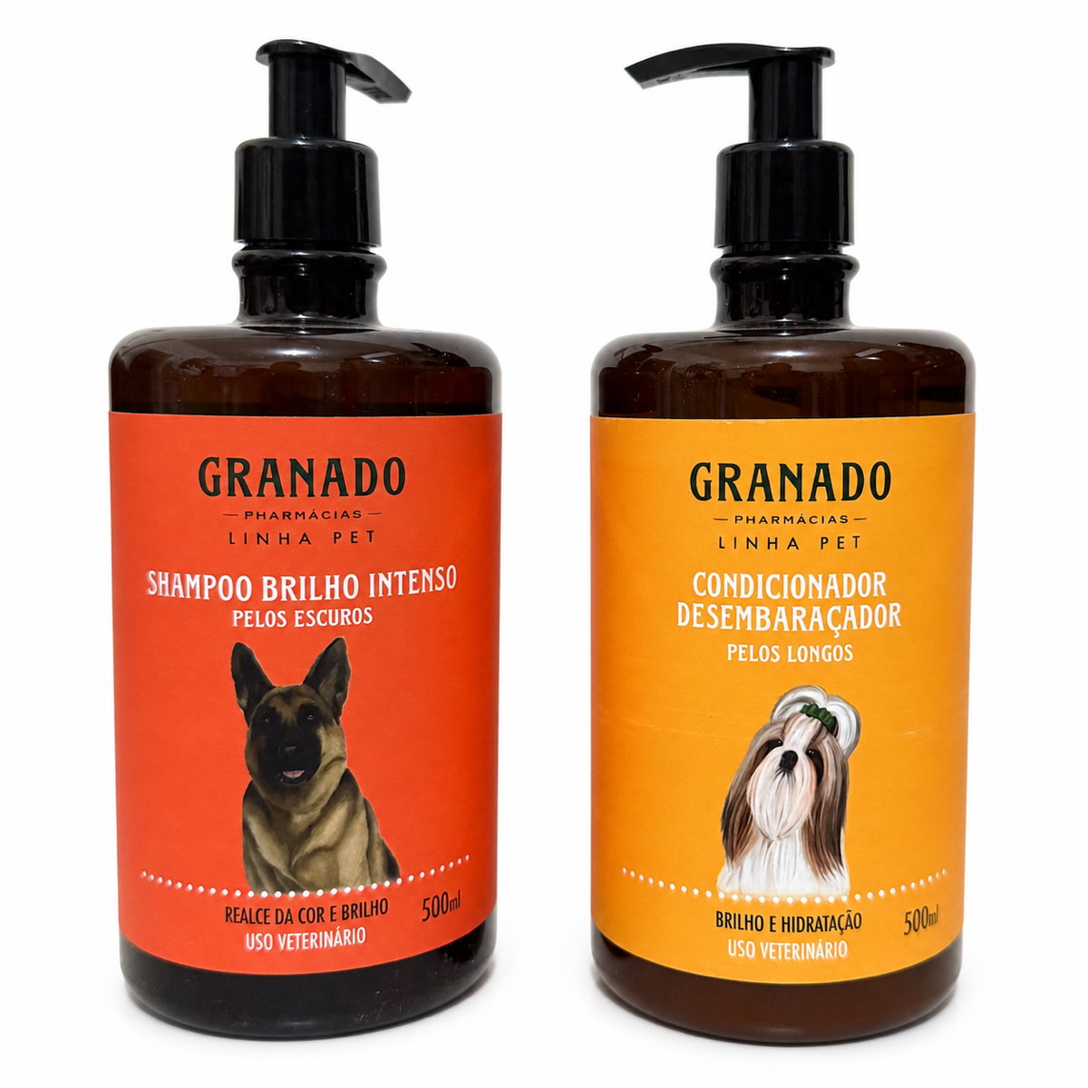 Shampoo Pet Pelos Escuros E Condicionador Desembaraçador