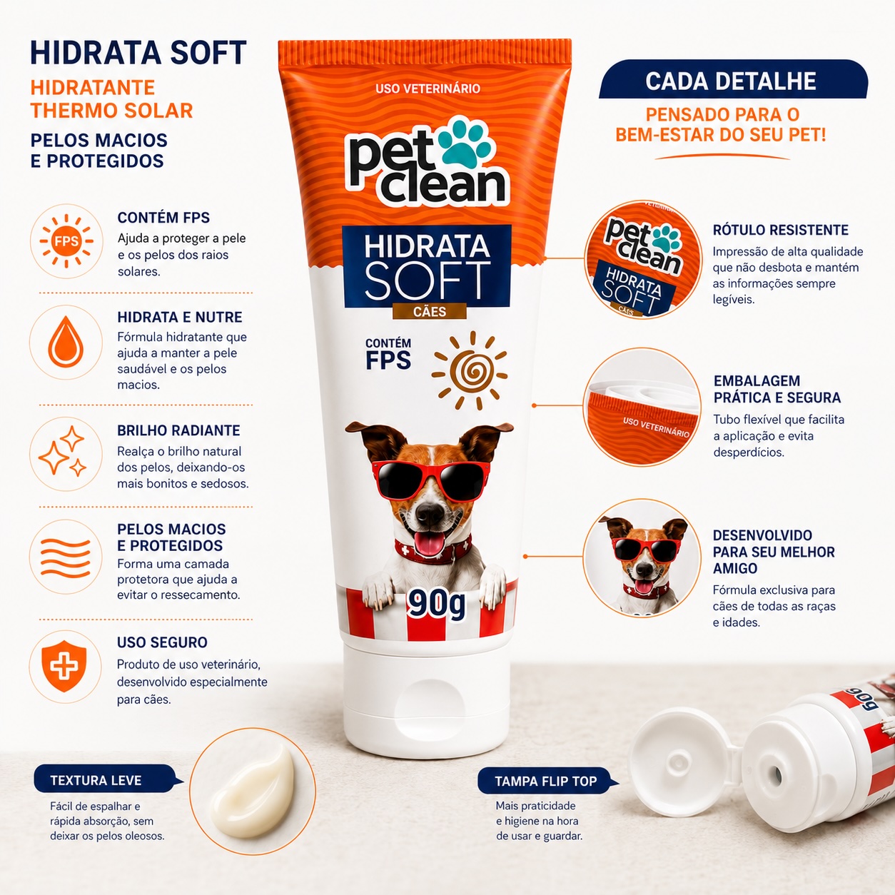TERMO HIDRATANTE PET CLEAN 90 G