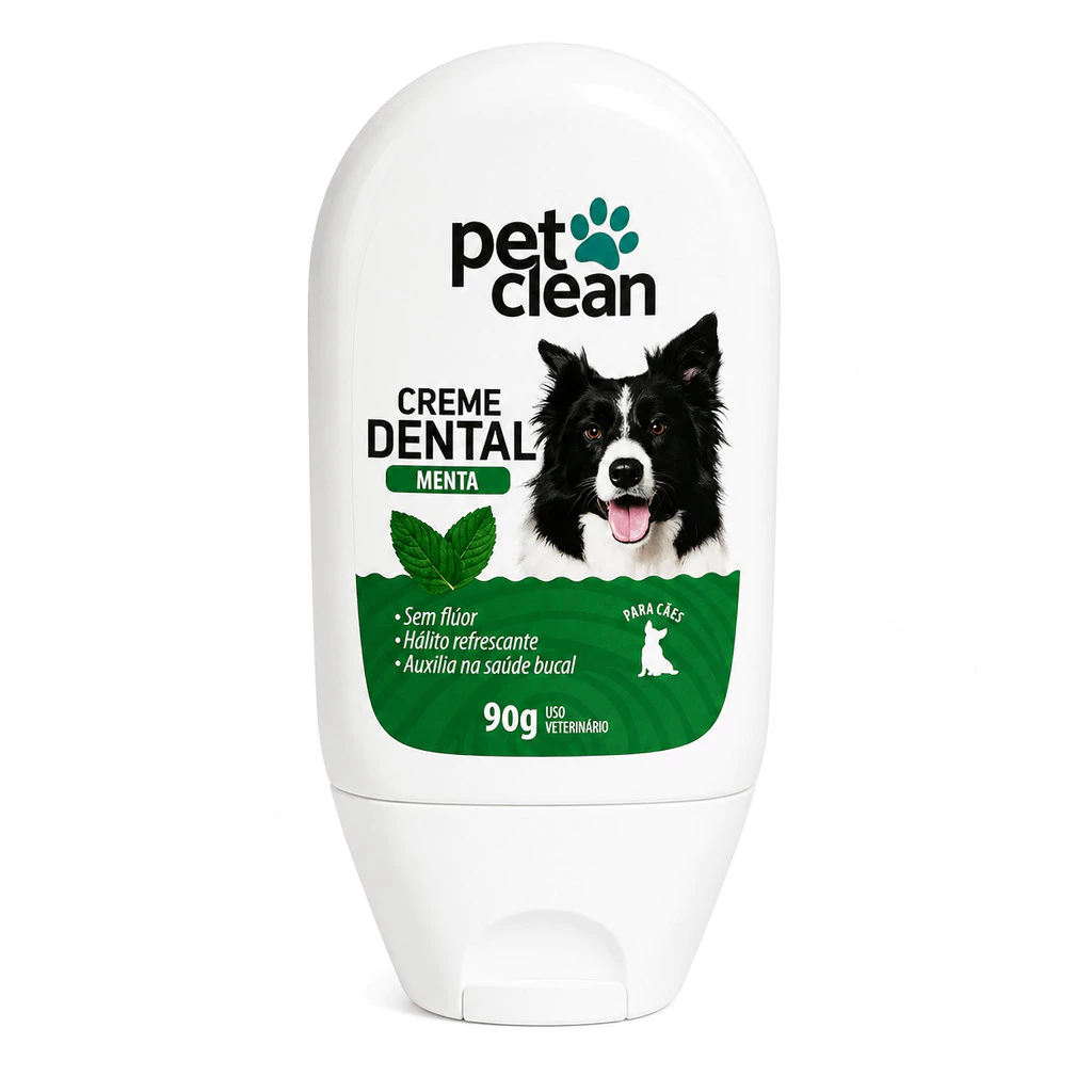 Creme Dental Pet Clean Menta para Cães e Gatos 90g
