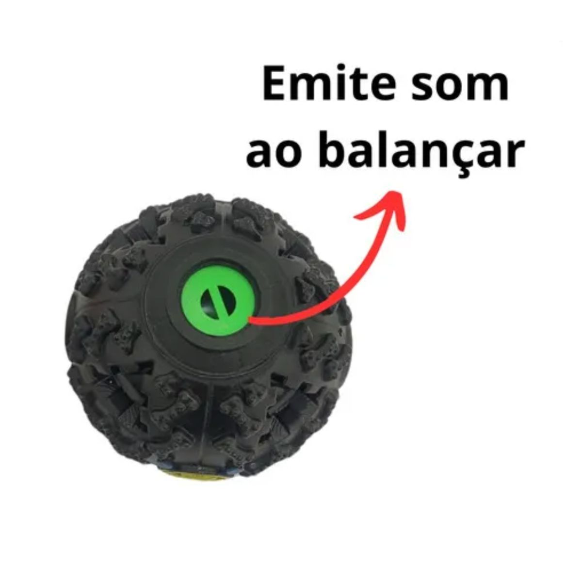 Kit 3 Bolas Interativas Petisqueiras com Som para Cães M 9 cm