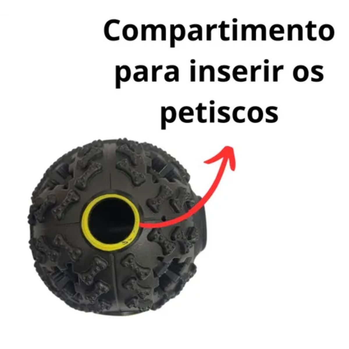 Kit 3 Bolas Interativas Petisqueiras com Som para Cães M 9 cm