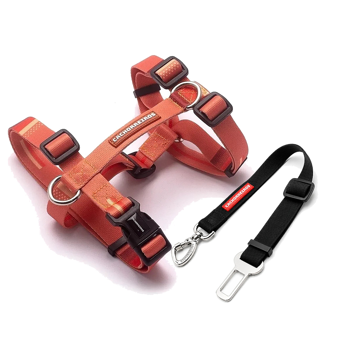 Kit Peitoral H Ajustável + Cinto de Segurança Pet para Carro