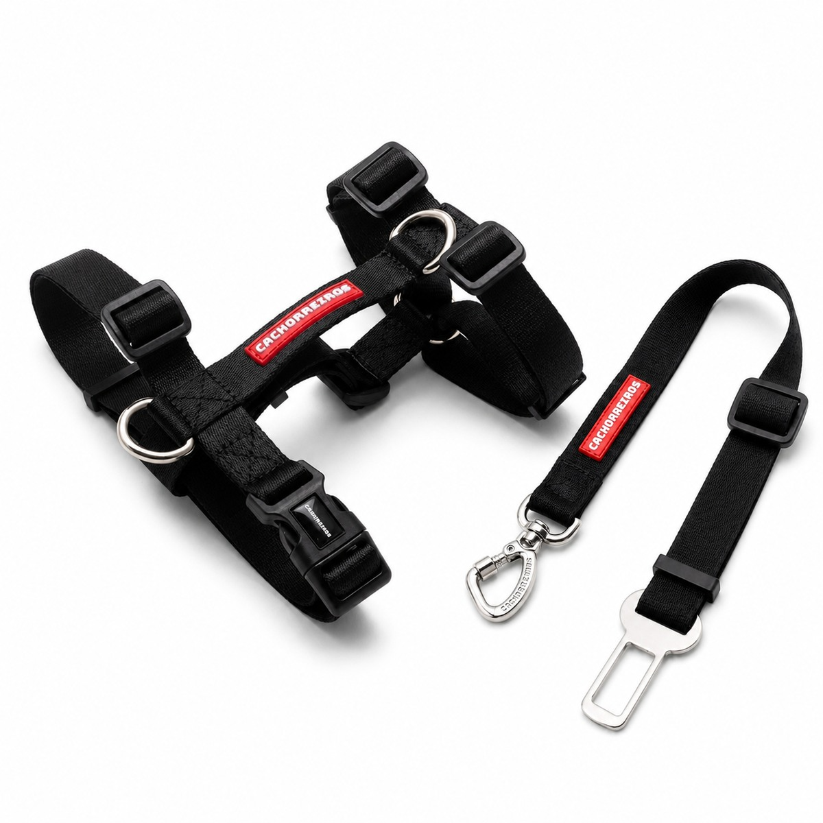 Kit Peitoral H Ajustável + Cinto de Segurança Pet para Carro