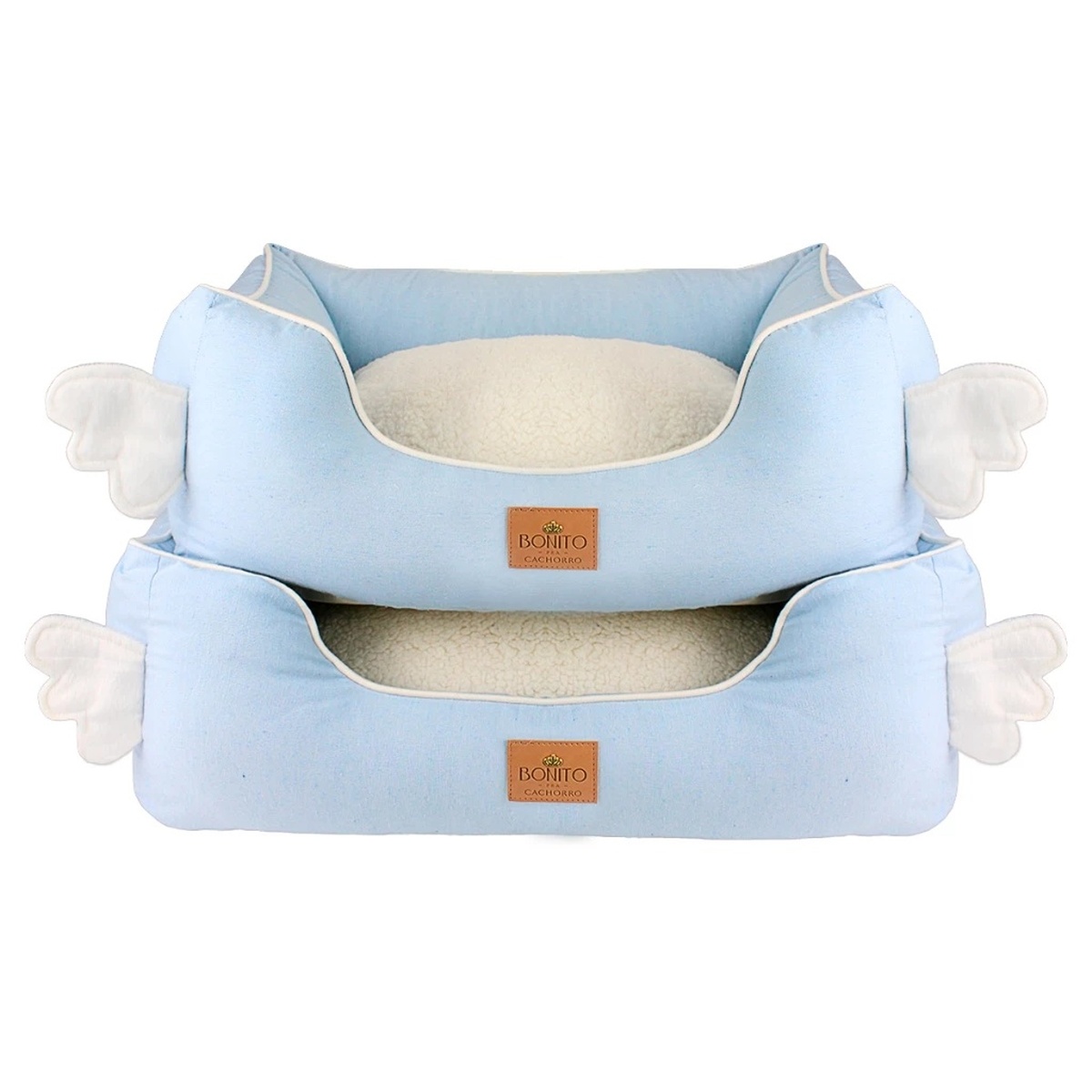 Cama Pet Linho e Sherpa Elegance Anjinho