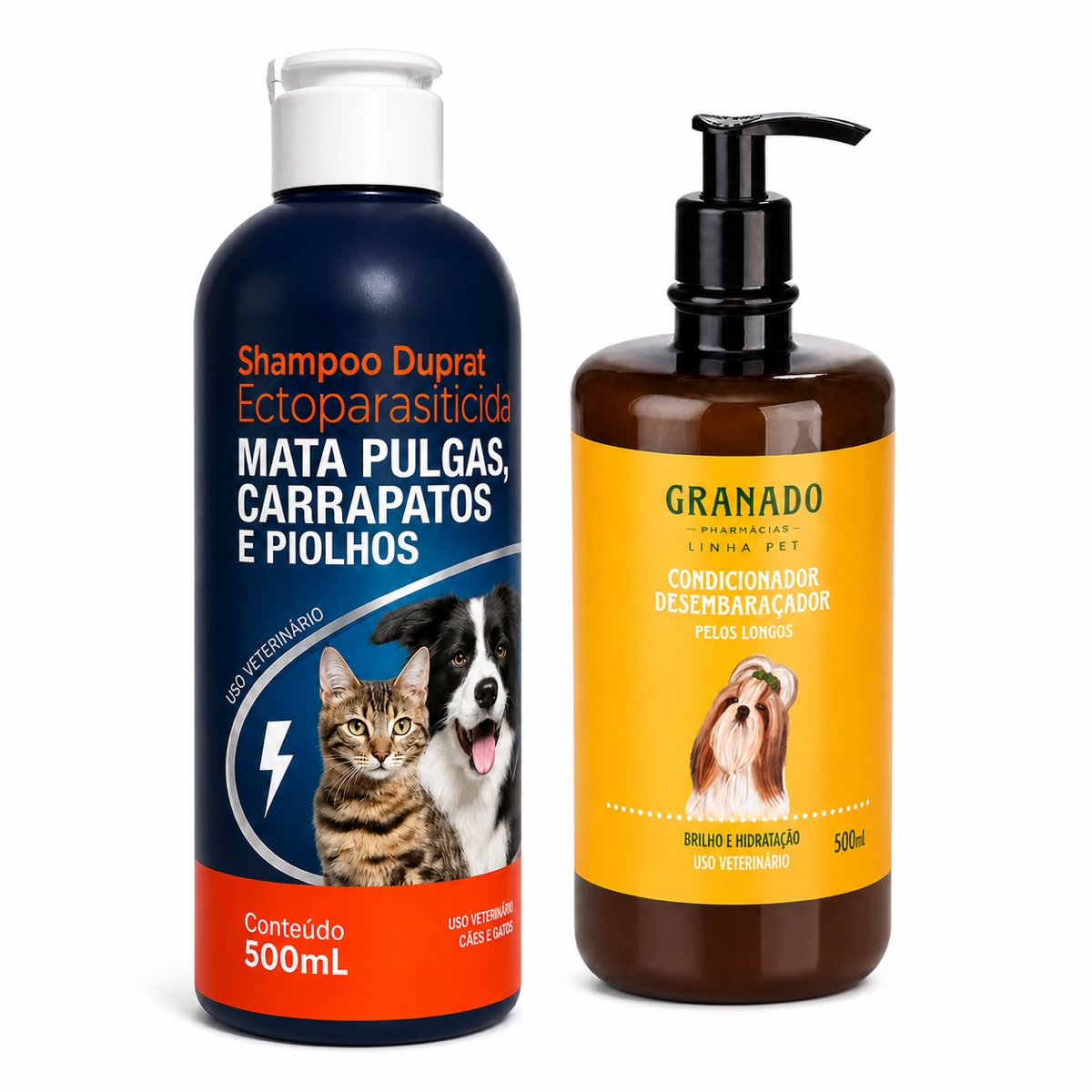 Kit Shampoo Antipulgas Duprat + Condicionador Granado Pet 500ml