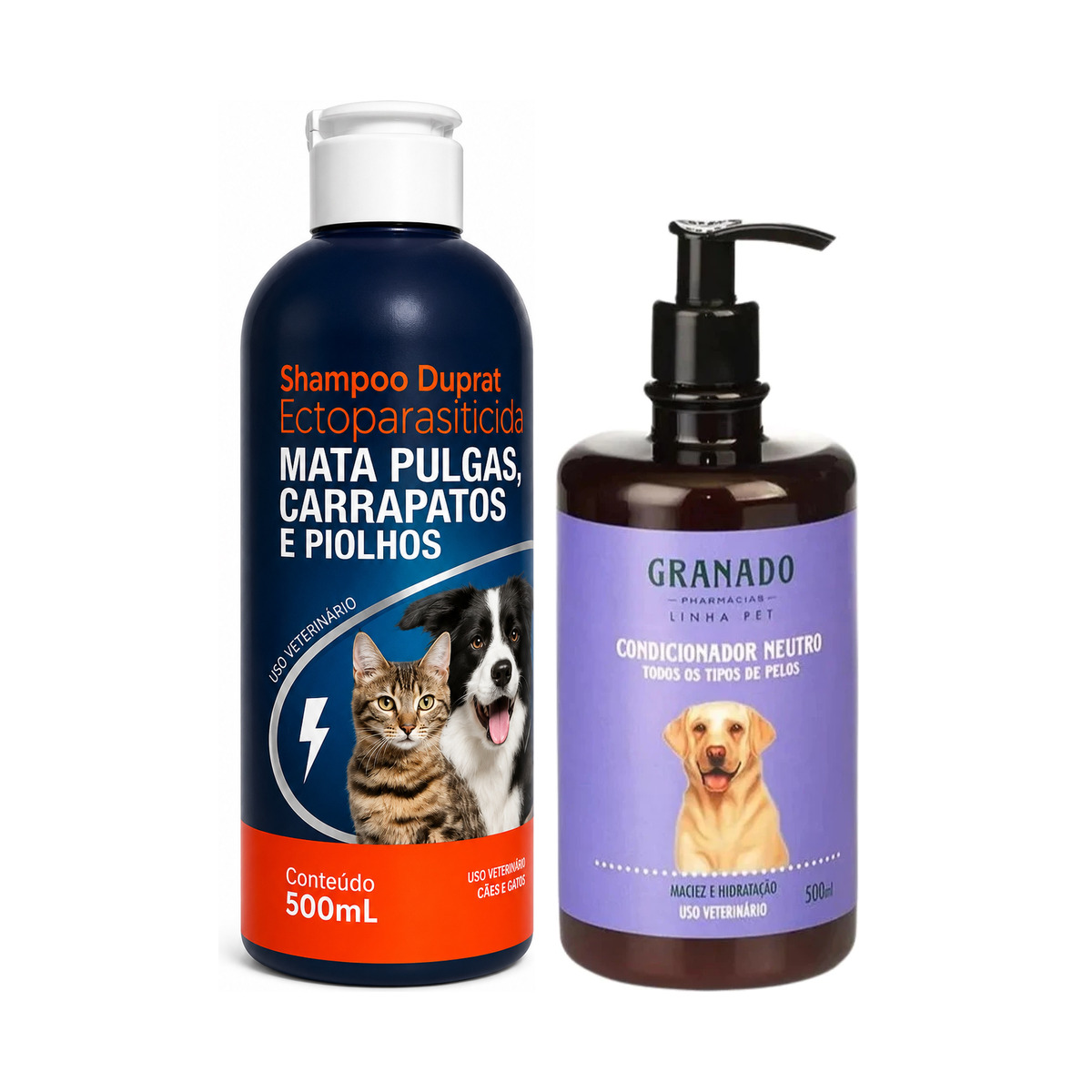 Kit Shampoo Antipulgas Duprat + Condicionador Granado Pet 500ml