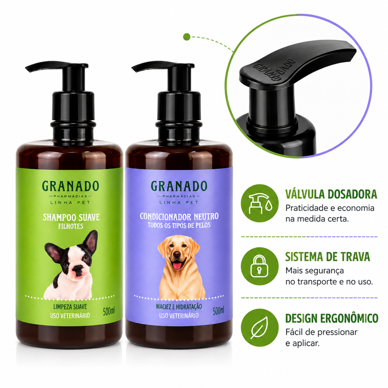 Shampoo Pet Filhotes e Condicionador Neutro Granado