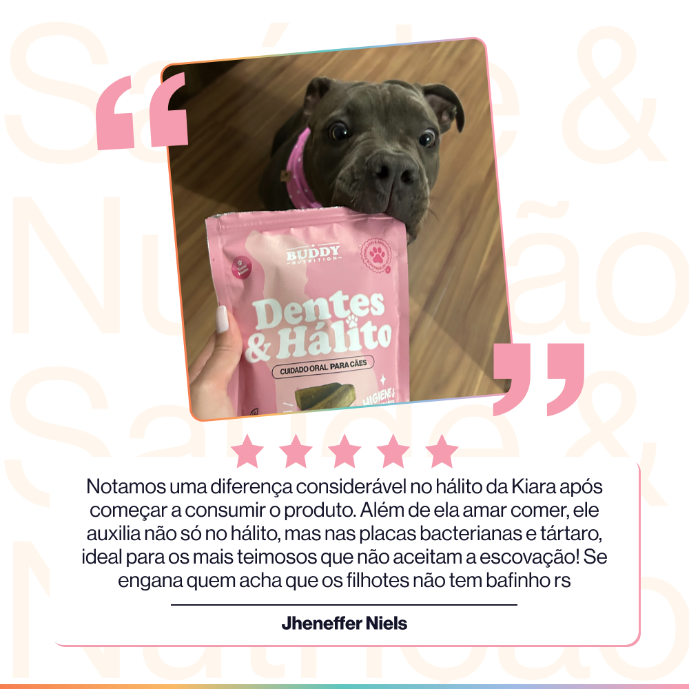 Dentes & Hálito - Cuidado Oral Para Cães - Buddy Nutrition