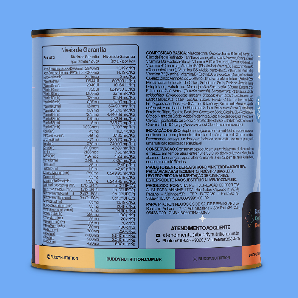Multi Funcional 8 Em 1- Suplemento Para Cães Buddy Nutrition