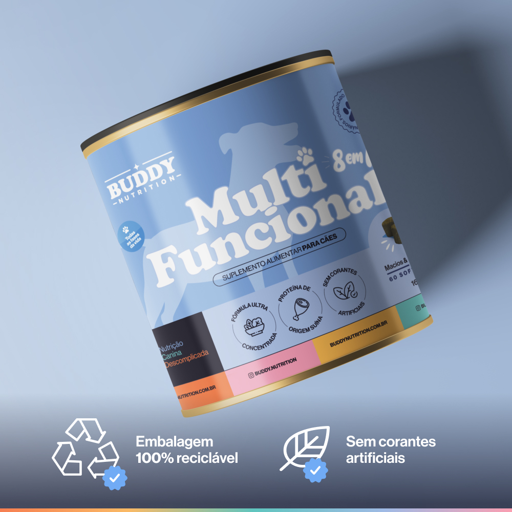 Multi Funcional 8 Em 1- Suplemento Para Cães Buddy Nutrition