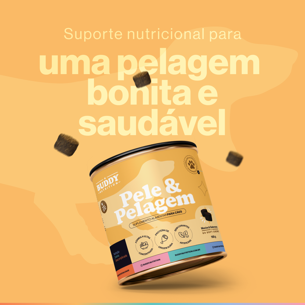 Pele & Pelagem - Suplemento Para Cães - Buddy Nutrition