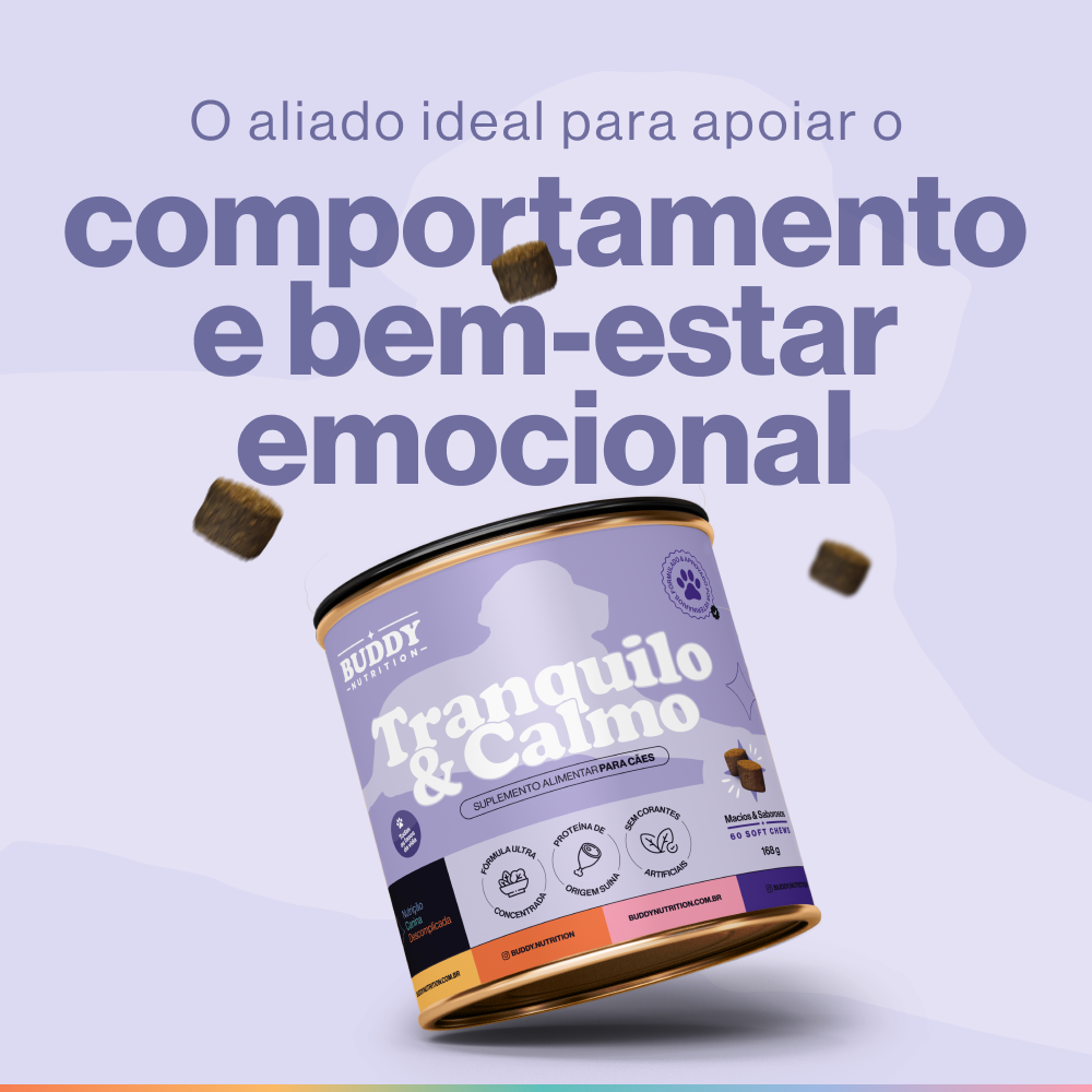 Suplemento Tranquilo & Calmo para Cães Buddy Nutrition com Triptofano e PEA