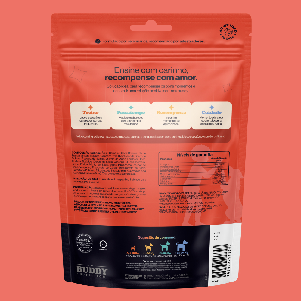 Treino & Recompensa - Buddy Nutrition - 250 Soft Chews